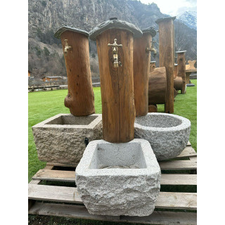 FONTANA PIETRA E LEGNO 40X40