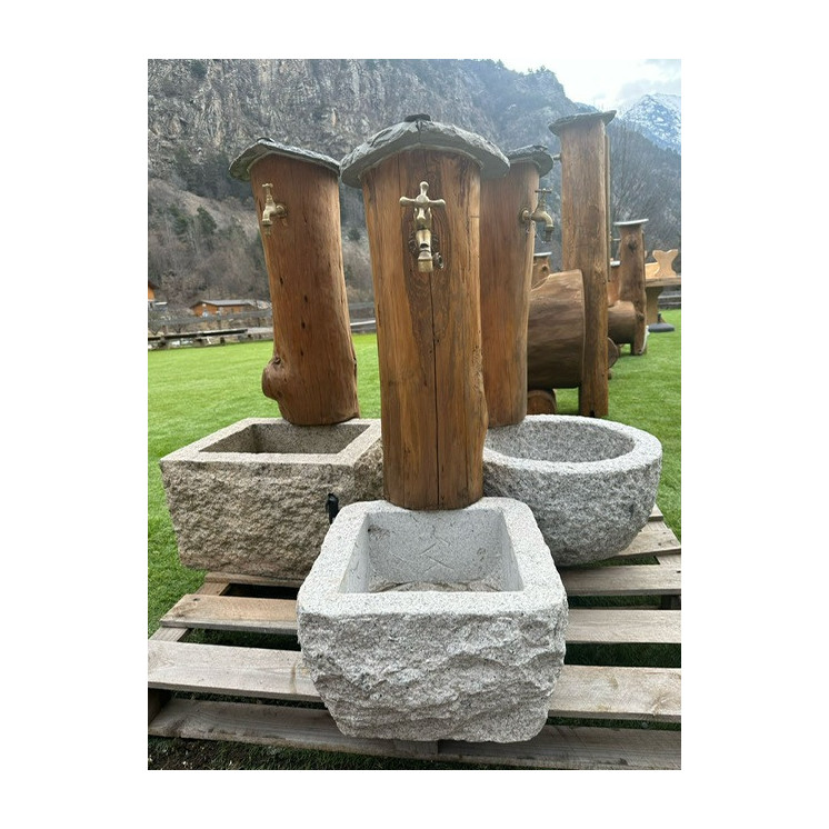 FONTANA PIETRA E LEGNO 40X40