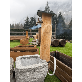 FONTANA PIETRA E LEGNO 40X40