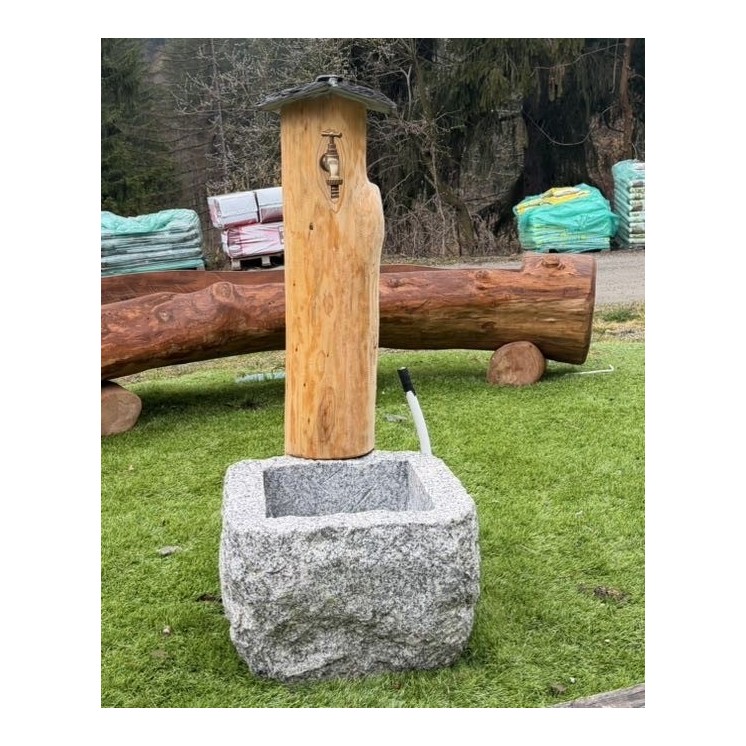 FONTANA PIETRA E LEGNO 40X40