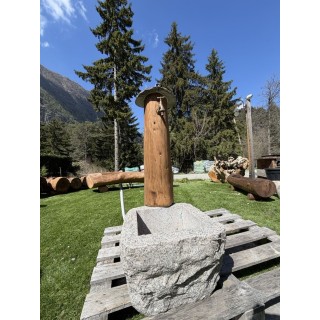FONTANA PIETRA E LEGNO 40X40