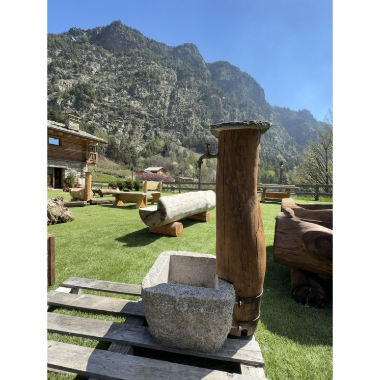 FONTANA PIETRA E LEGNO 40X40