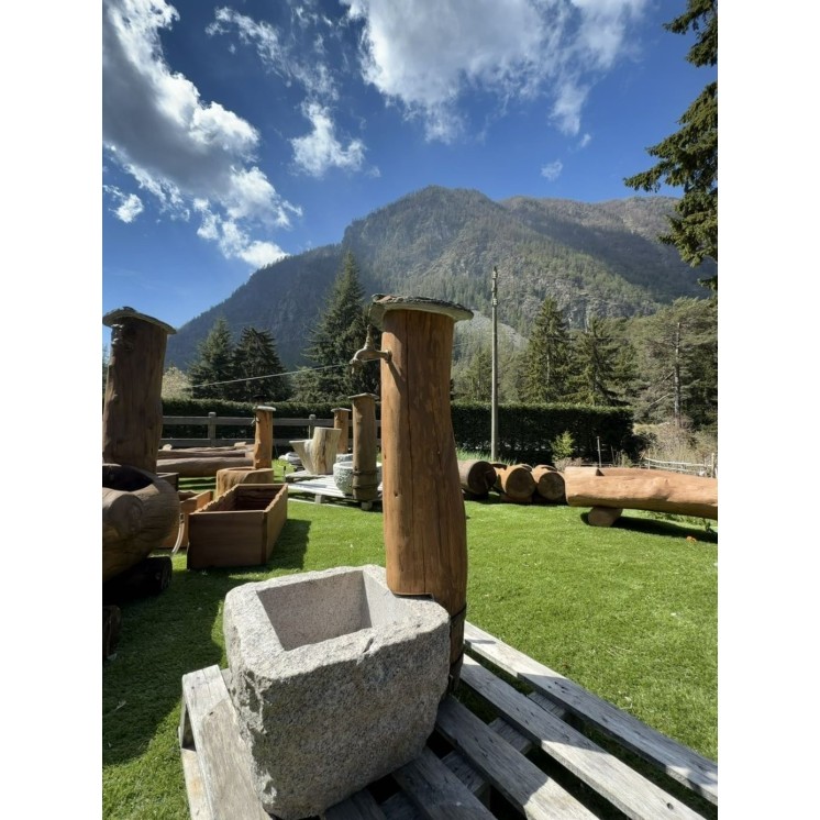 FONTANA PIETRA E LEGNO 40X40