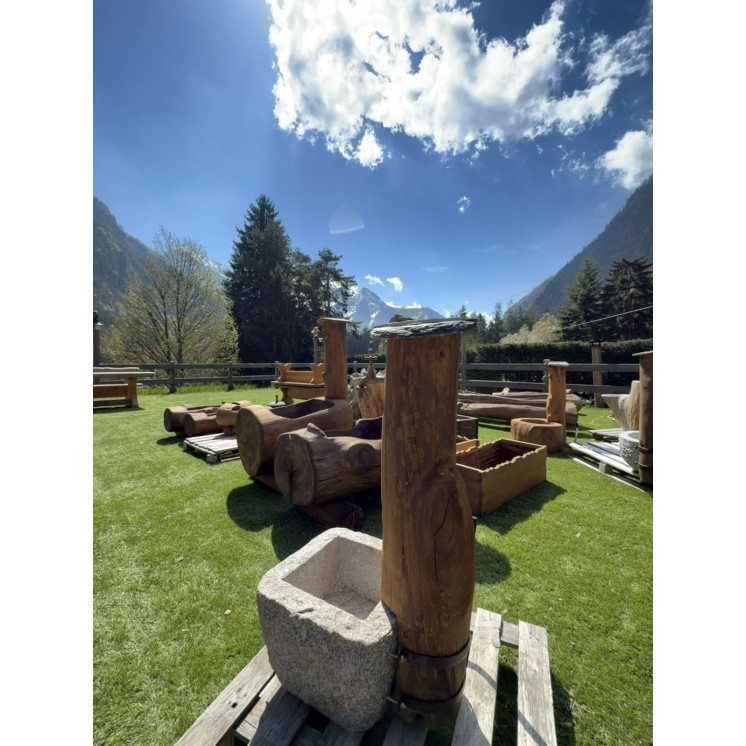 FONTANA PIETRA E LEGNO 40X40